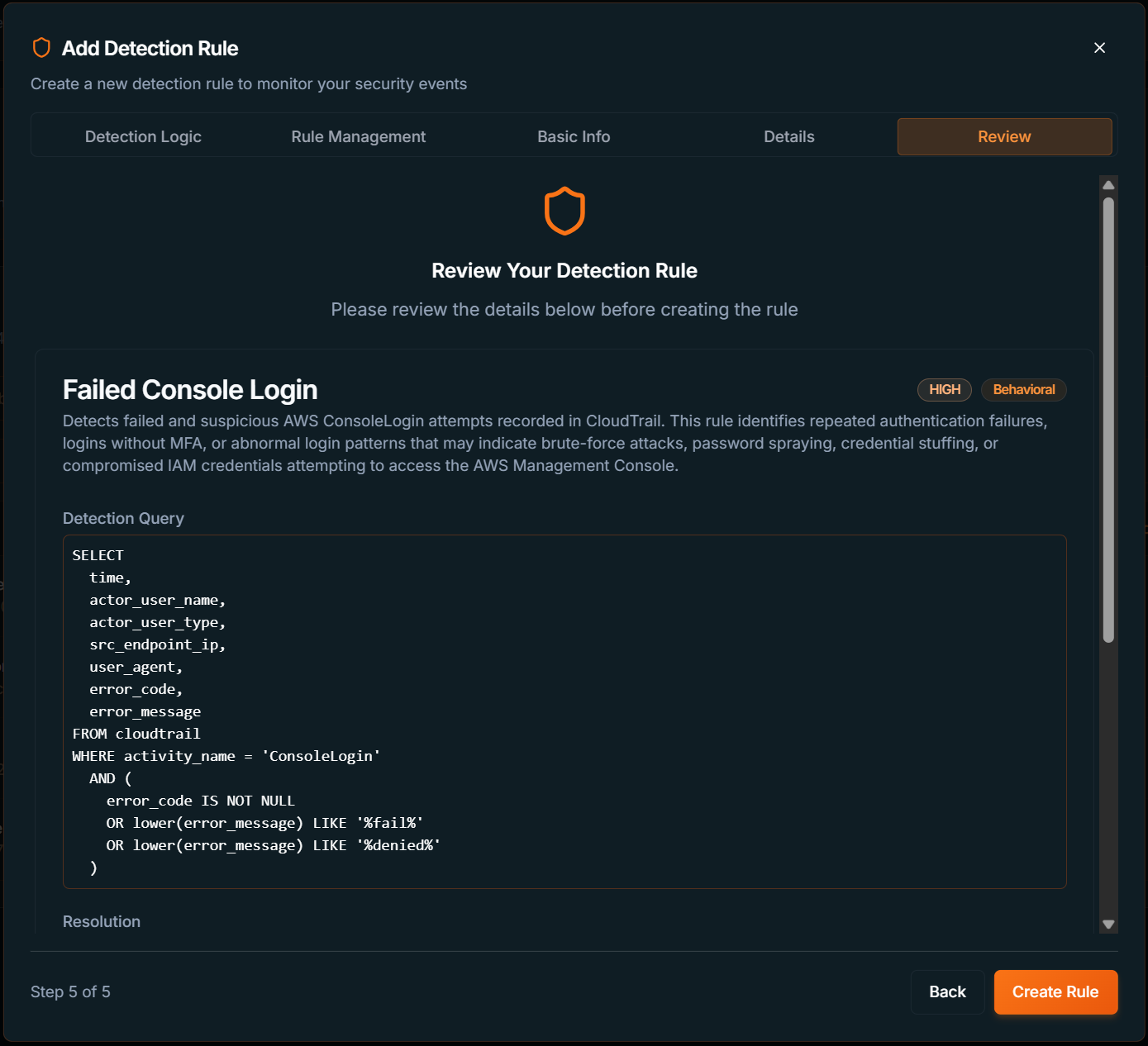 Detection Rules Creation
